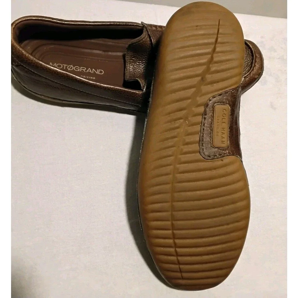 Cole Haan Motogrand Line Pebbled Leather Driving Casual Loafers Mens Size 8.5M